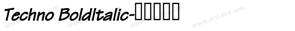 Techno BoldItalic字体转换
